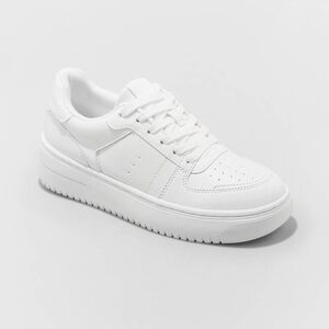 NEW Wild Fable White Platform Low-Top Sneakers